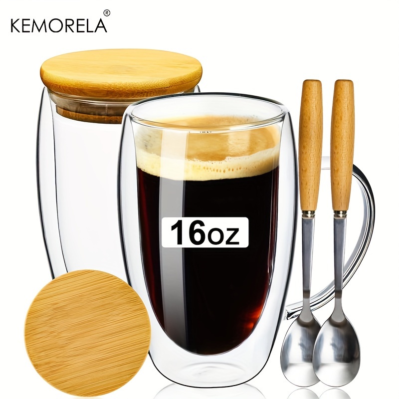 Espresso Shot Glass - 2 adet şeffaf çift katmanlı cam