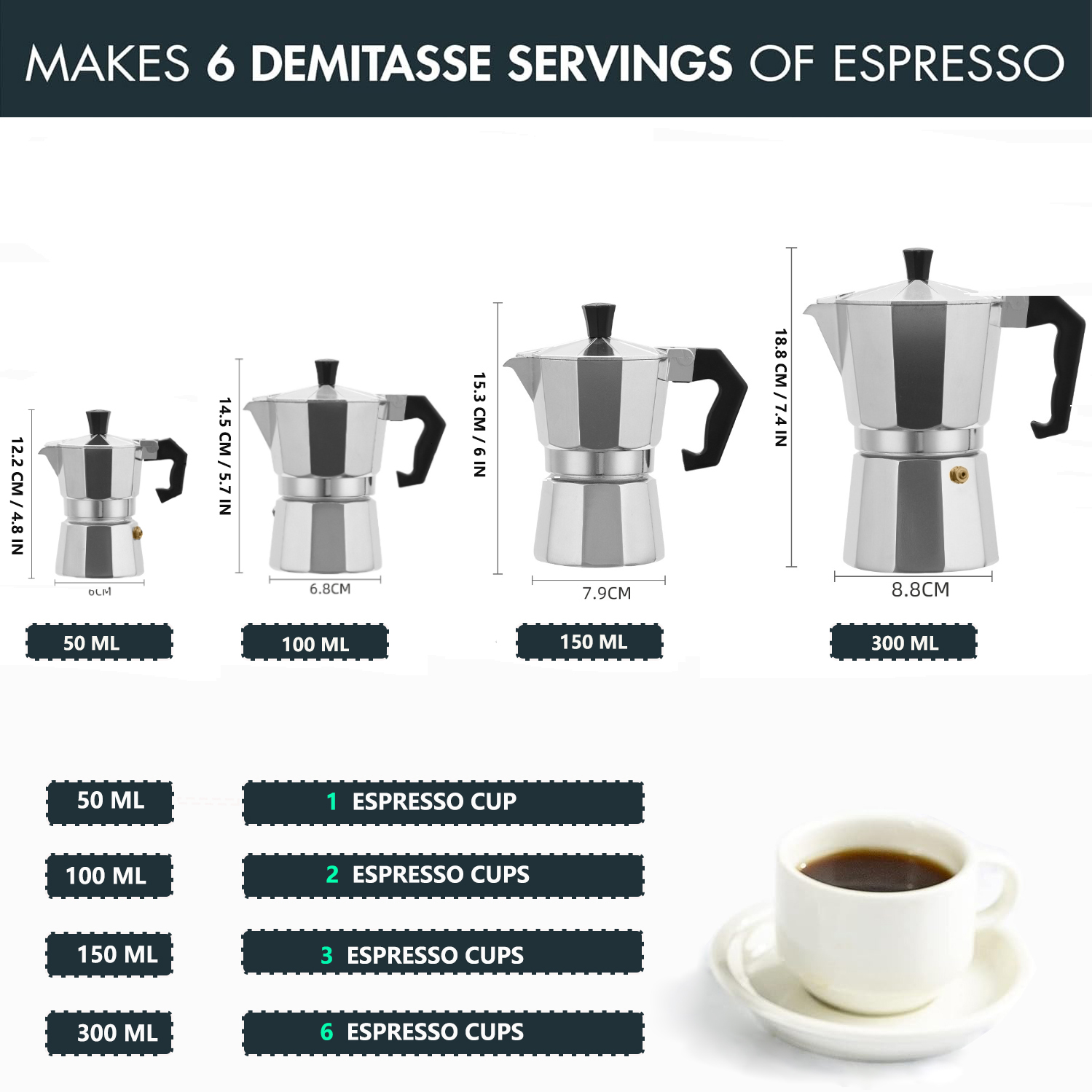 Klasik Alüminyum Moka Pot 50-3 - Coffee Equipment For Camping incelemesi ve fiyatı