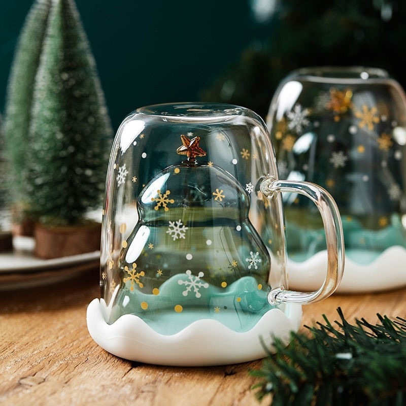 Noel Ağacı Fincan Şeffaf Çift  - Espresso Shot Glass incelemesi ve fiyatı